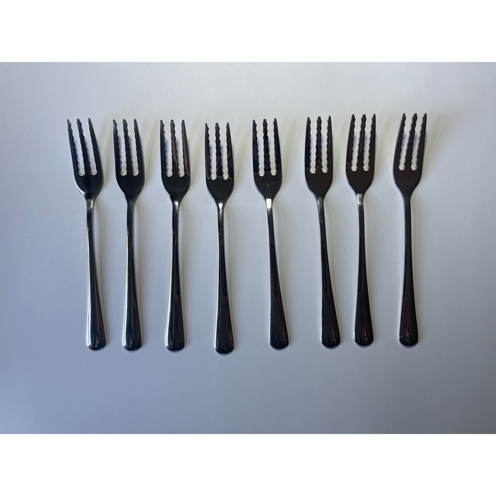 Set of 8 Spaghetti Forks Stainless Steel